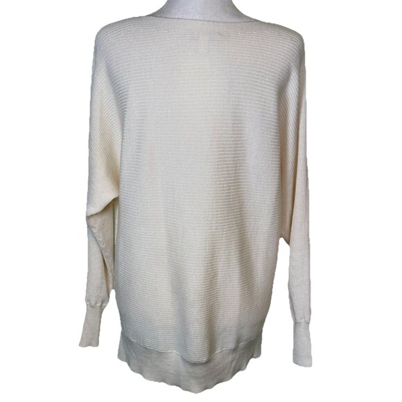 Women’s Wool Blend Ribbed Knit Sweater Quiet Luxury Cozy Classic Dolman Sleeve S - Picture 3 of 10